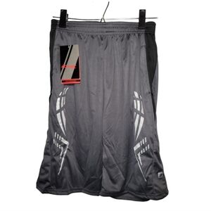 COUGAR SPORT 10/12 Charcoal Black Silver Basketball Athletic Shorts Pockets NWT